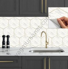 Mermer Desen Yapışkanlı Folyo